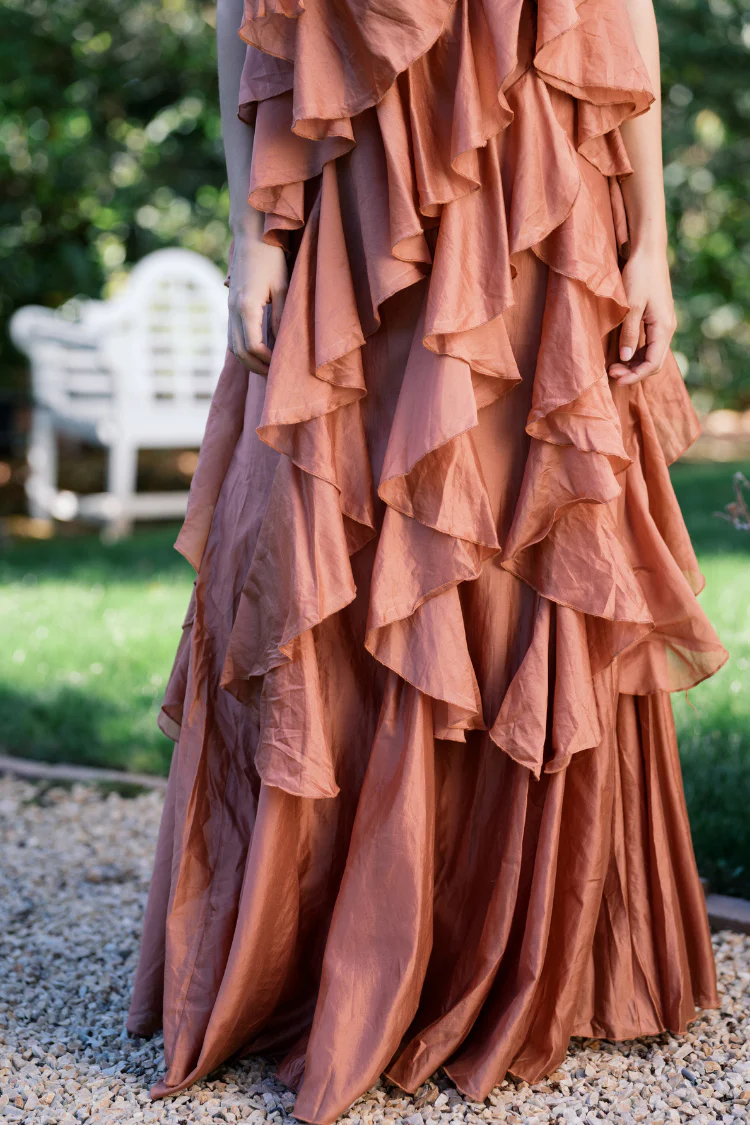 Pre-Order - Amal Tiered Ruffle Maxi Dress - Terracotta - 5/20 - Image 5