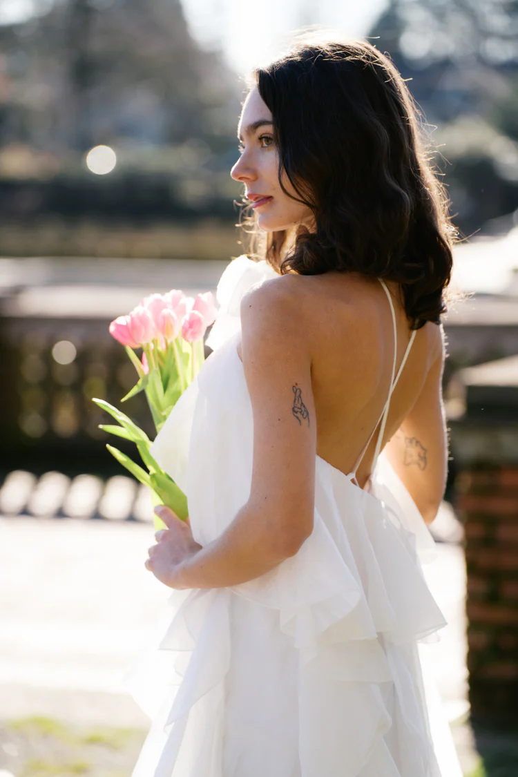 Amal Tiered Ruffle Maxi Dress - White - Image 4
