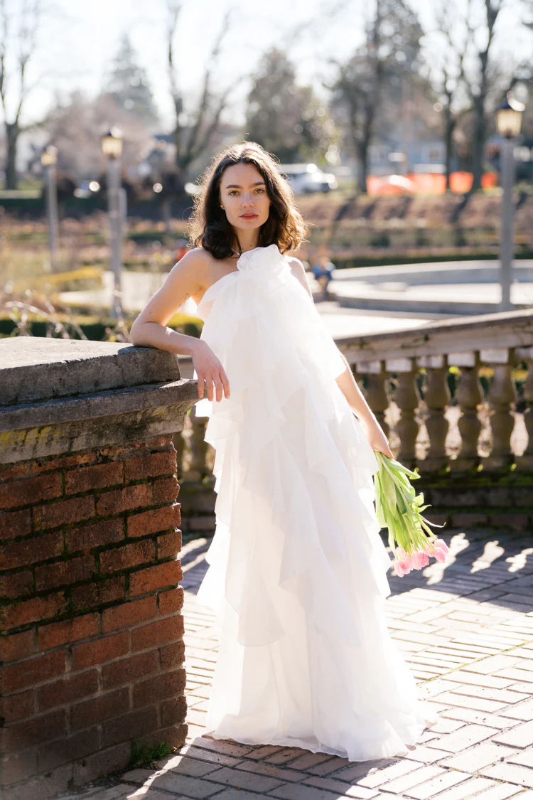 Amal Tiered Ruffle Maxi Dress - White - Image 5