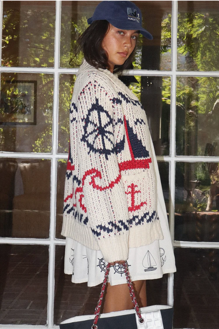 Pre-Order - Arcadia Sailboat Knit Cardigan - 7/20 - Image 6
