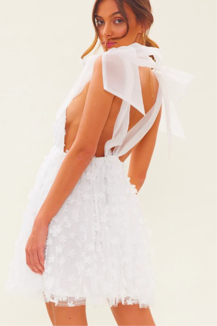 Aria 3D Floral Mini Dress - FINAL SALE - Image 9