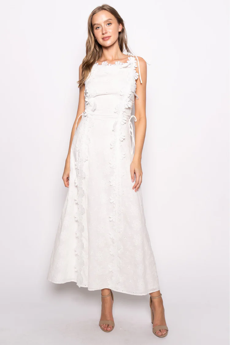 At Last Floral Eyelet Maxi Dress - Image 7