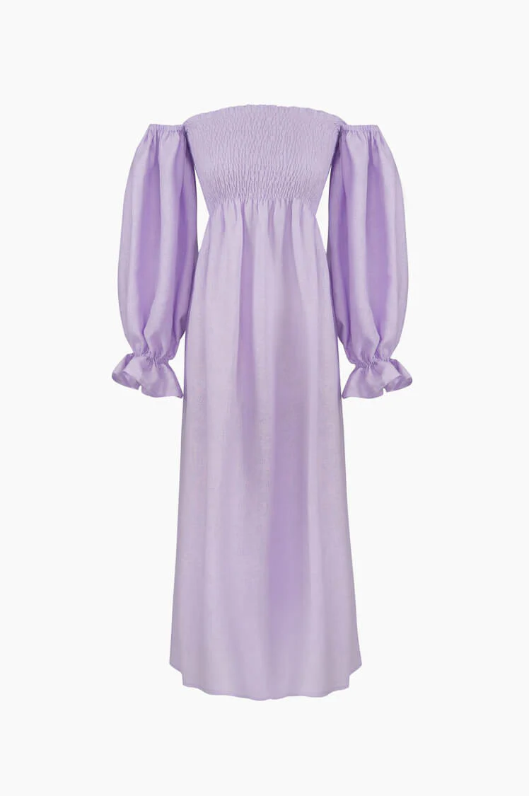 Atlanta Linen Dress - Lavender - FINAL SALE - Image 4