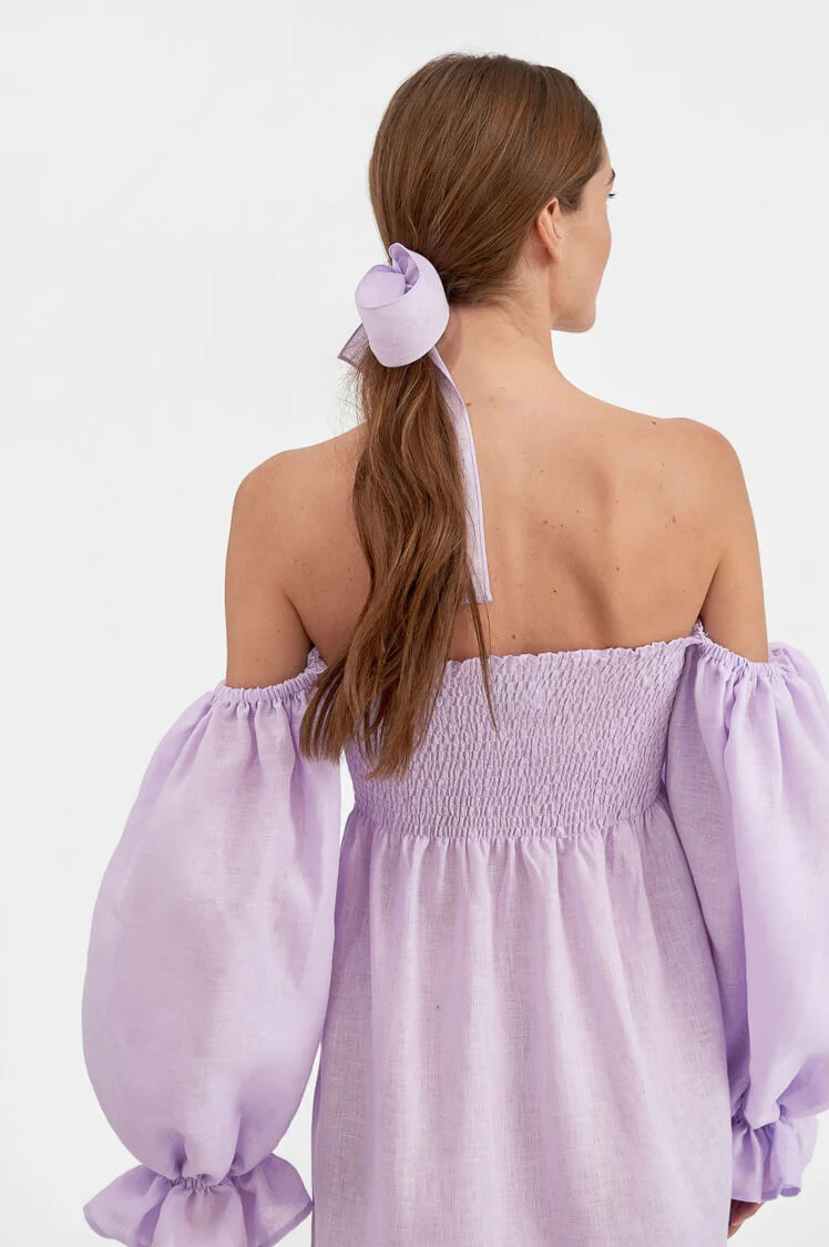Atlanta Linen Dress - Lavender - FINAL SALE - Image 6