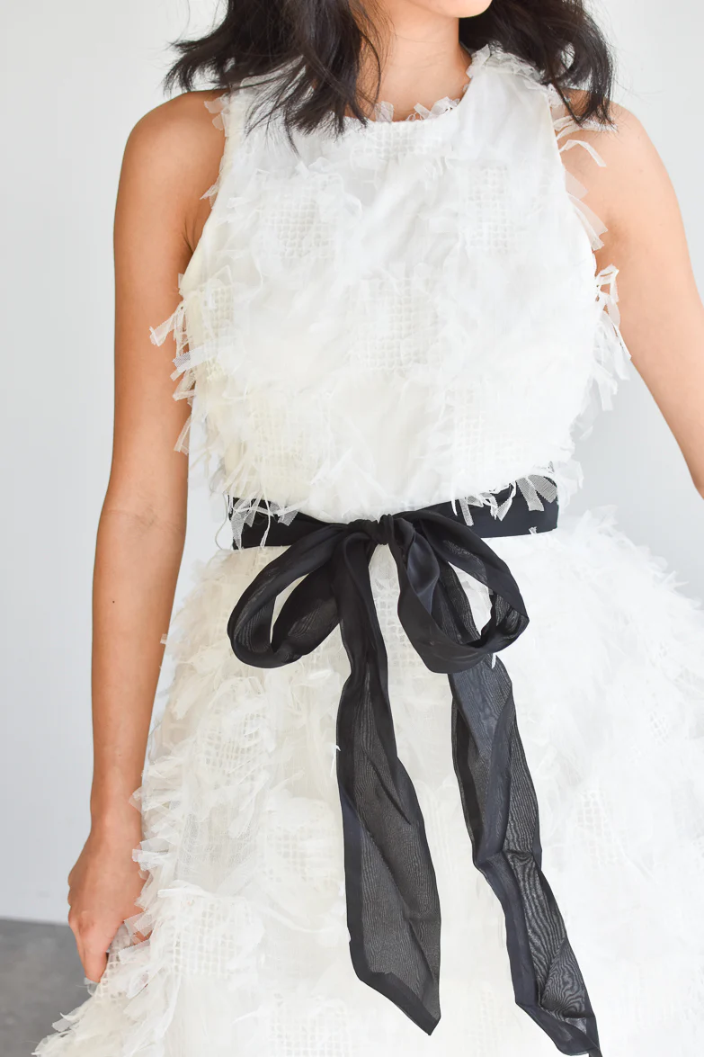 Audrey 3D Fringe Maxi Dress - Image 3