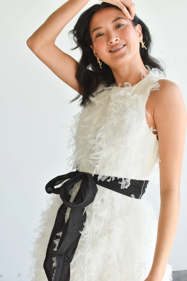 Audrey 3D Fringe Maxi Dress - Image 4