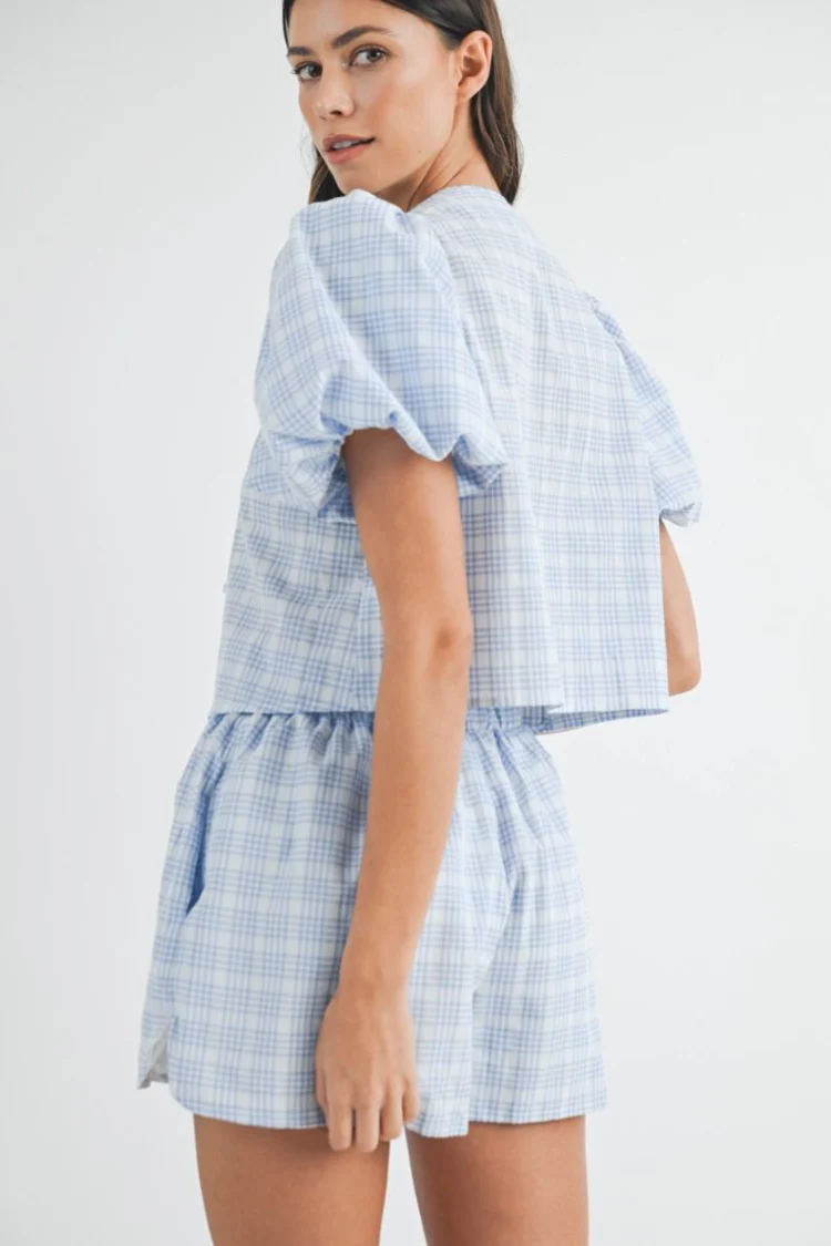 Bronte Bow Tie Shorts Set - FINAL SALE - Image 4