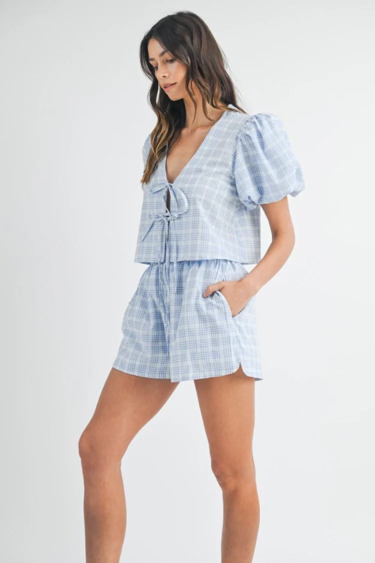 Bronte Bow Tie Shorts Set - FINAL SALE - Image 7