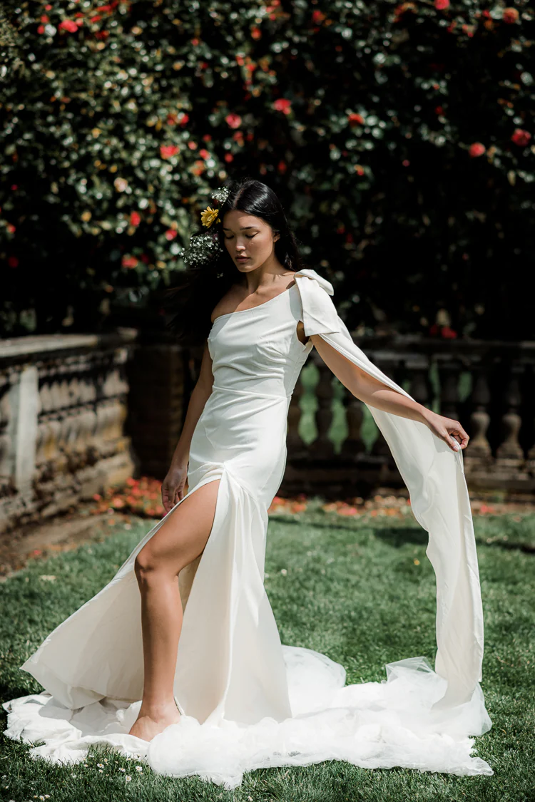 Caila One Shoulder Maxi with Cape - FINAL SALE - Image 4