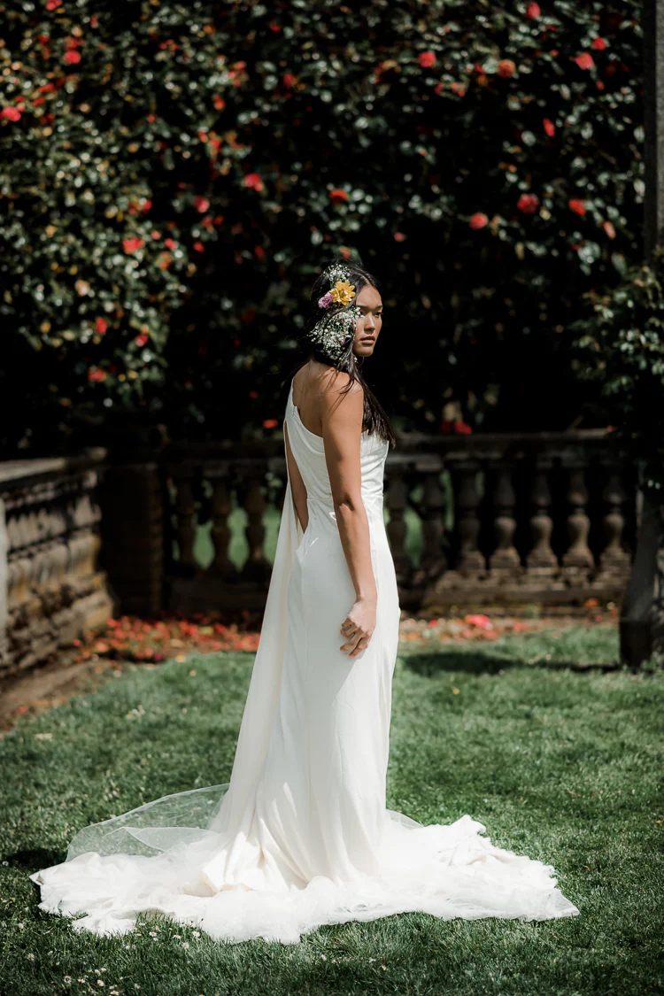 Caila One Shoulder Maxi with Cape - FINAL SALE - Image 6