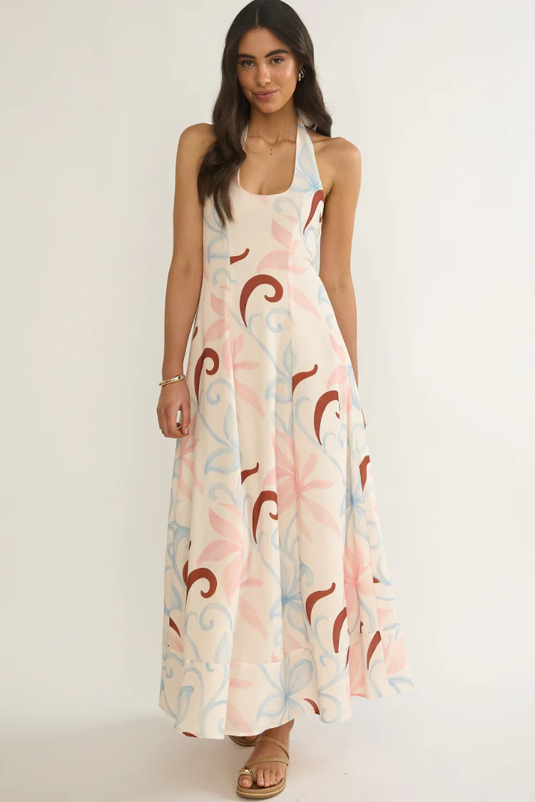 Capri Scroll Maxi Dress - Image 4