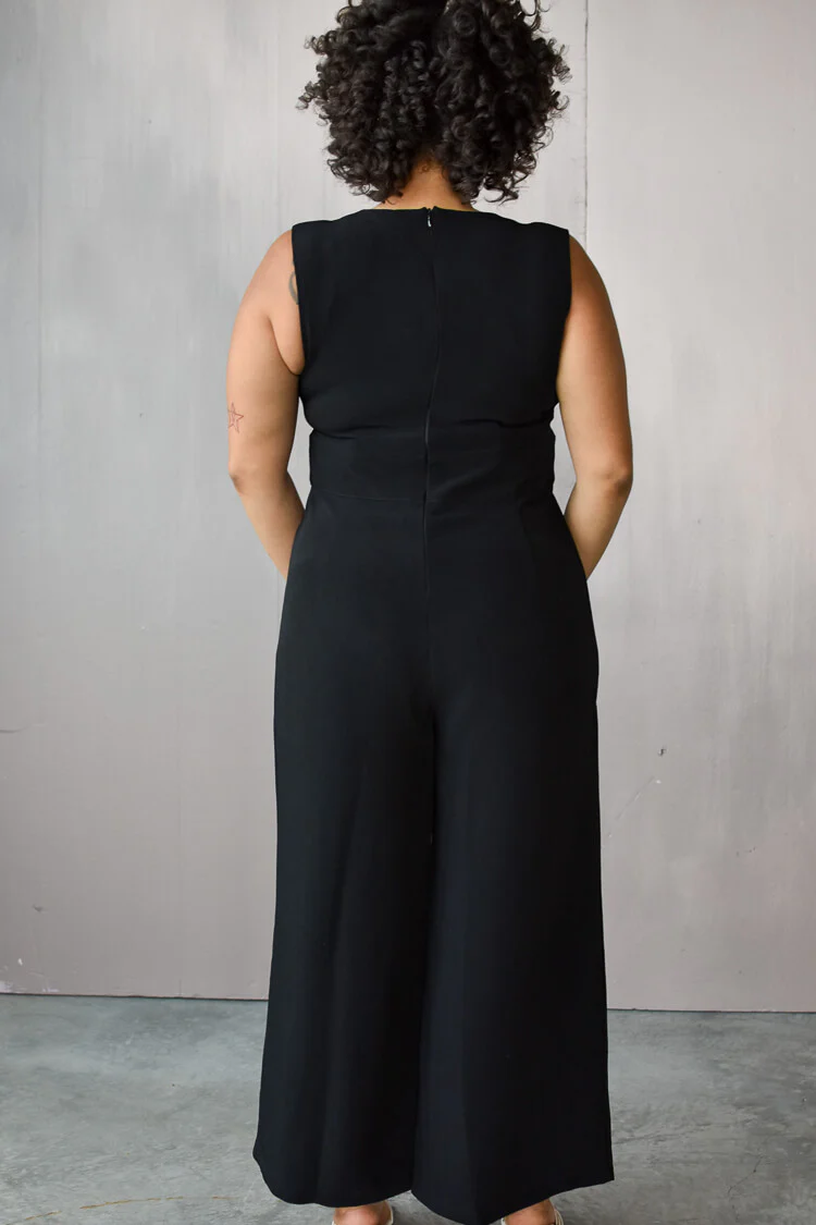 Aldridge Classic Black Wide Legged Jumpsuit - FINAL SALE - Image 3