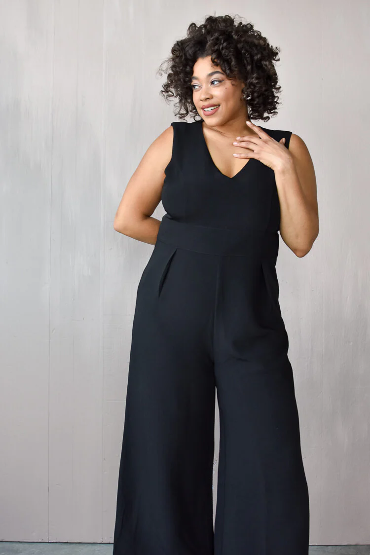 Aldridge Classic Black Wide Legged Jumpsuit - FINAL SALE - Image 4