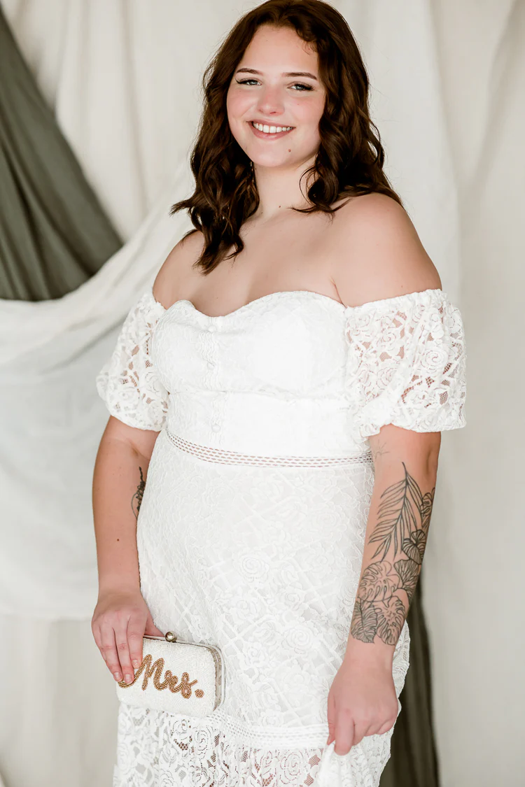 Demi Off the Shoulder Lace Gown - Image 3