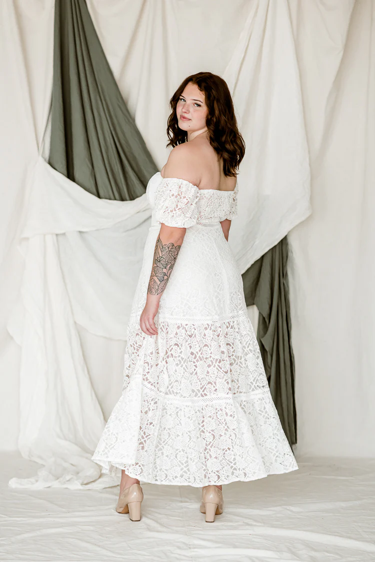 Demi Off the Shoulder Lace Gown - Image 5