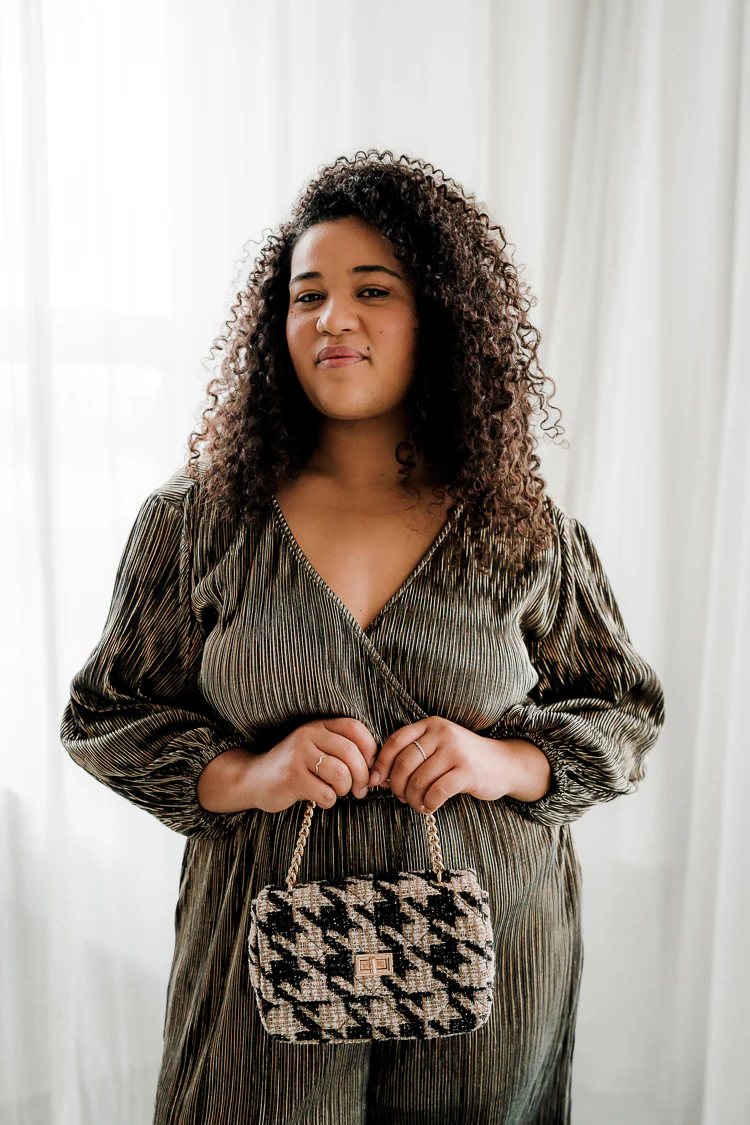Elenora Metallic Wrap Jumpsuit - Image 3