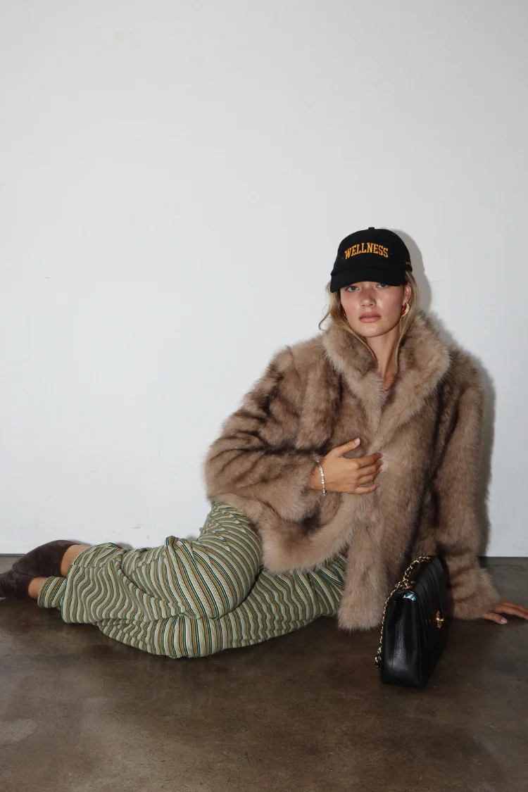 Faux Fur Collar Button Jacket - FINAL SALE