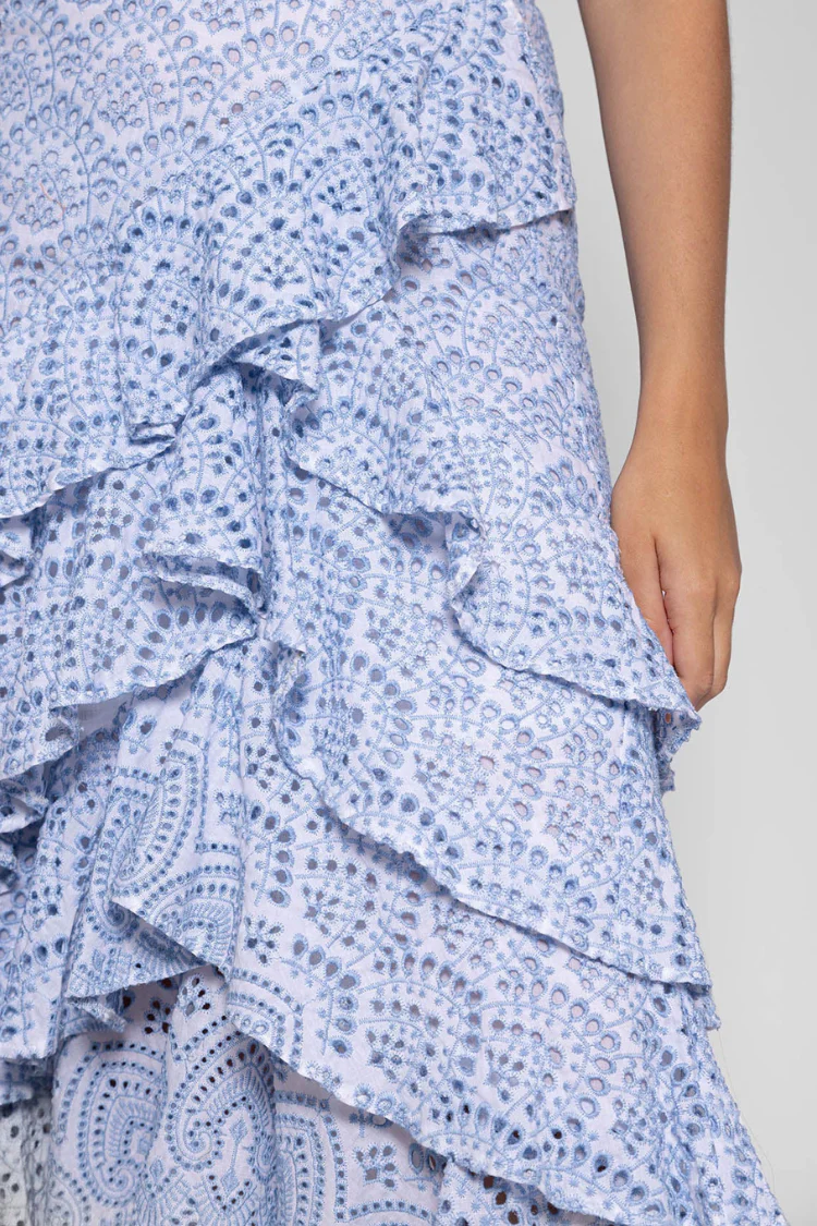 Flavie Dress Eyelet Blue - FINAL SALE - Image 3