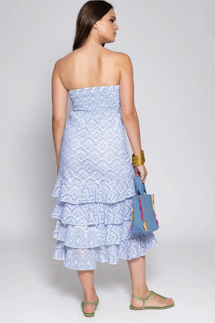 Flavie Dress Eyelet Blue - FINAL SALE - Image 6