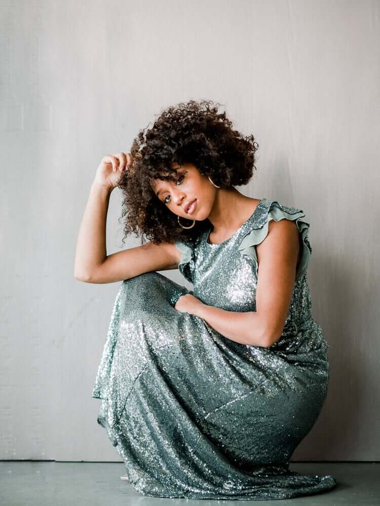 Flutter Sleeve Sequin Midi Dress - Silver - FINAL SALE - Image 6