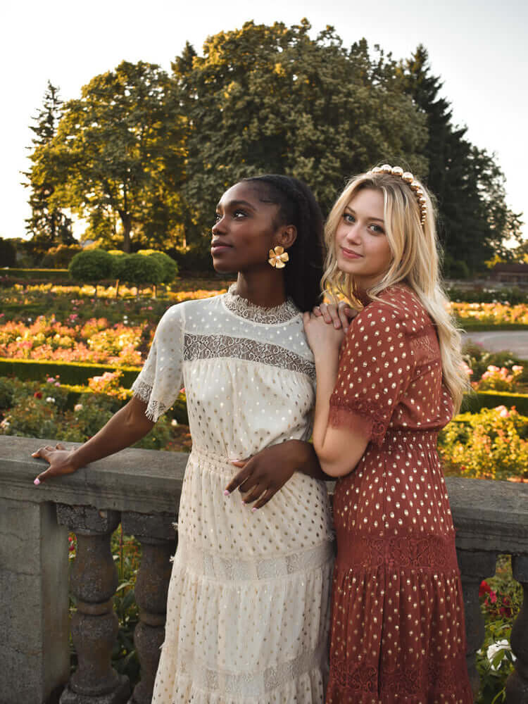 Genevieve Gold Dot Dress - Ivory - FINAL SALE - Image 4