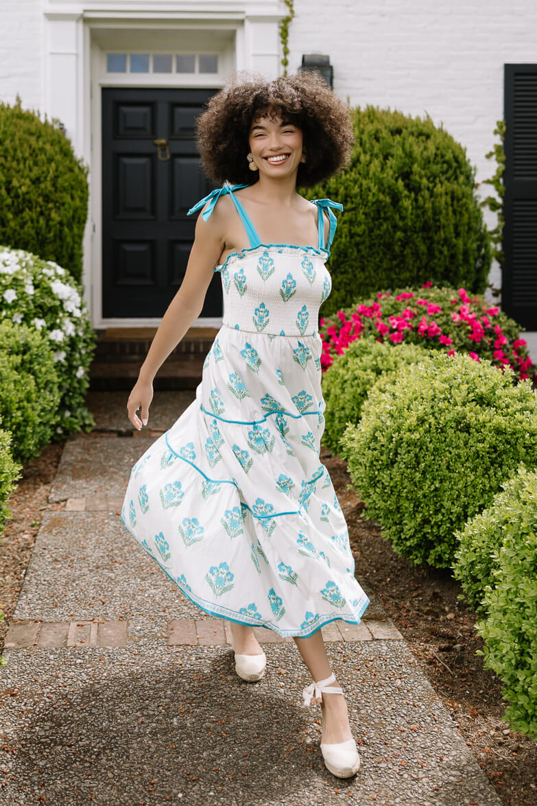 Hillstone Block Print Midi Dress - Image 3