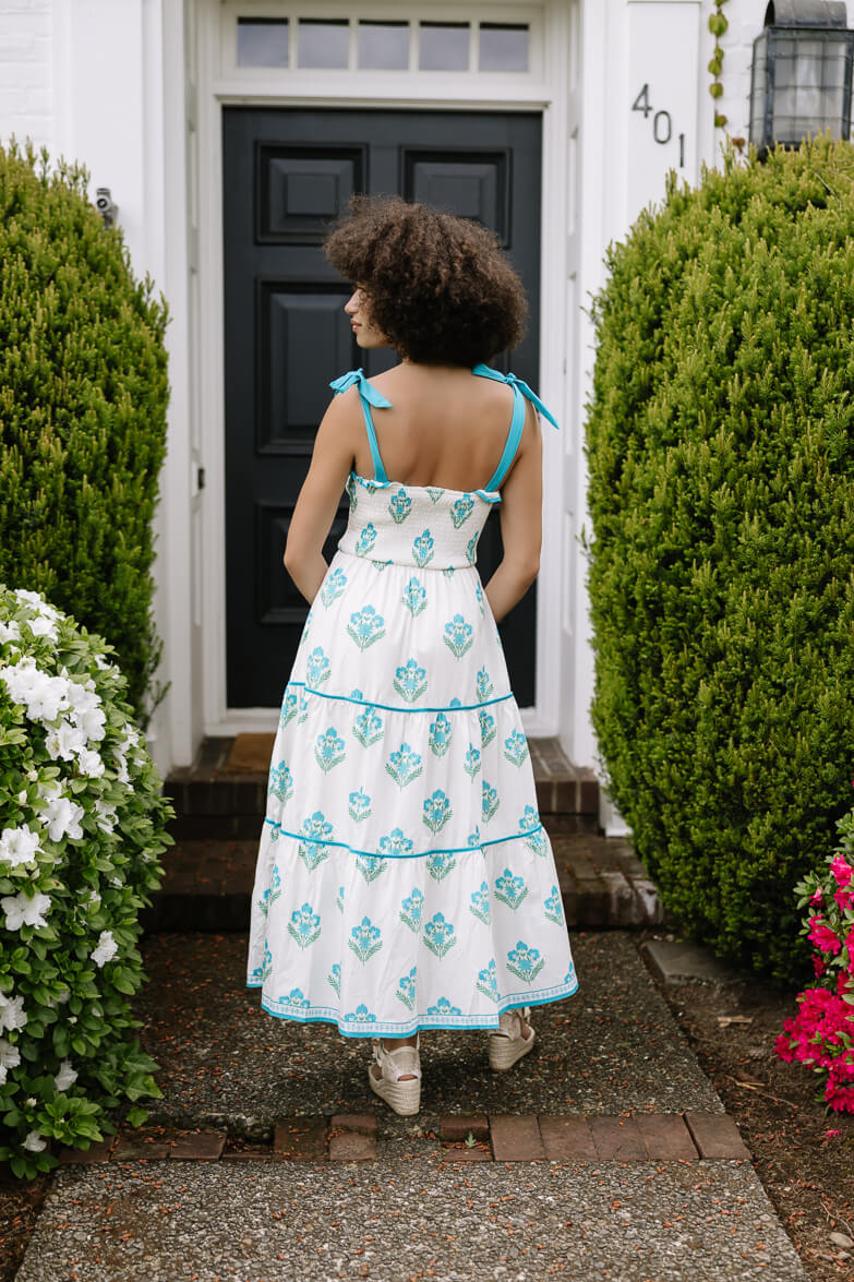 Hillstone Block Print Midi Dress - Image 5