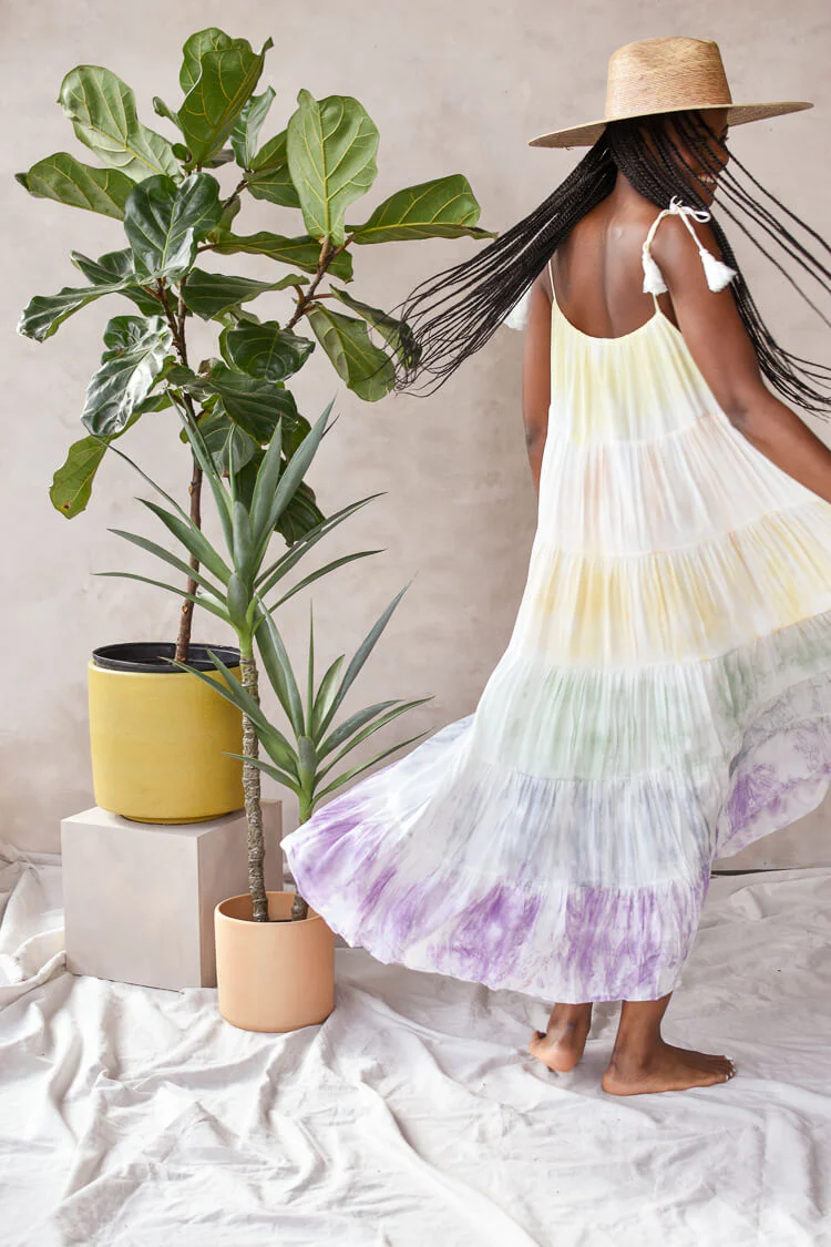 Island Time Rainbow Tie Dye Maxi Dress - Image 5