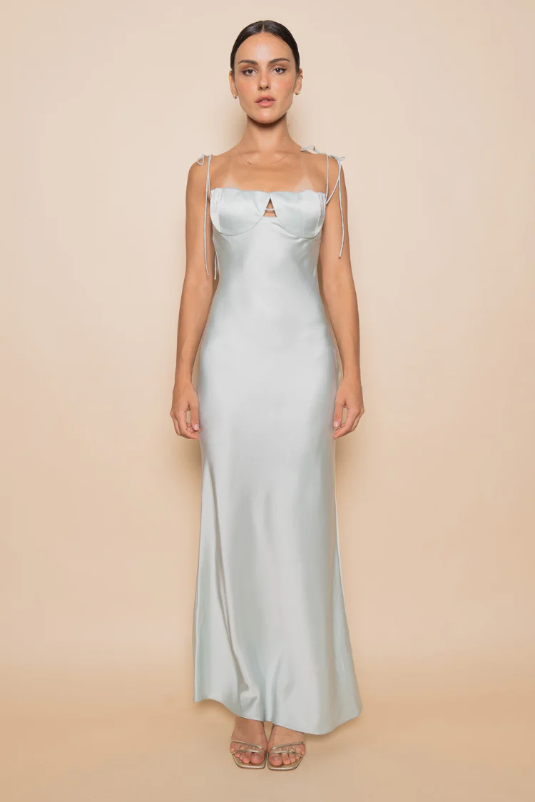 Isola Tulip Bust Maxi Dress - Chambray - Image 4