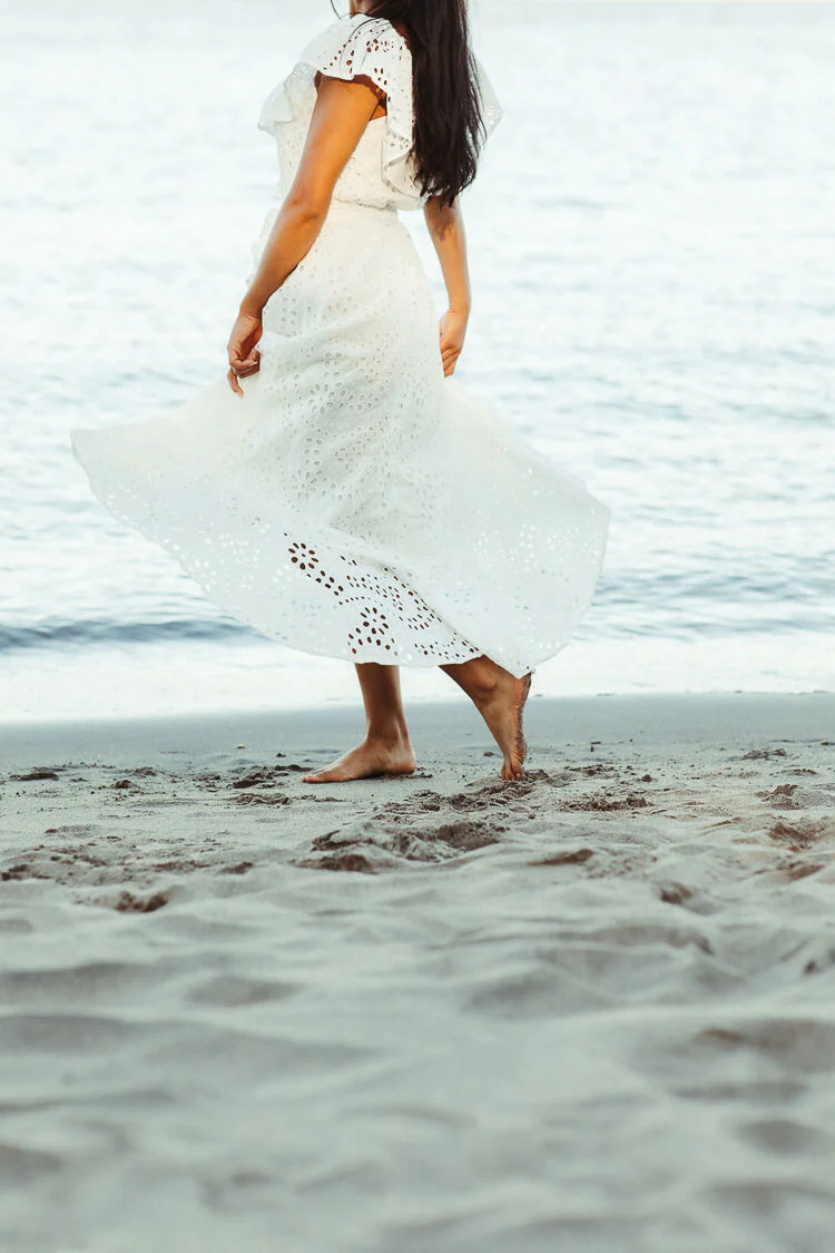 Italian Summer Off-the-Shoulder Eyelet Midi Dress - FINAL SALE - Image 4