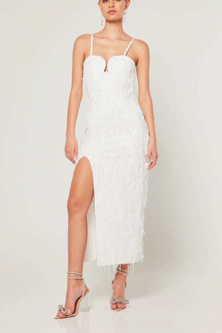 Judith Fringe Midi Dress