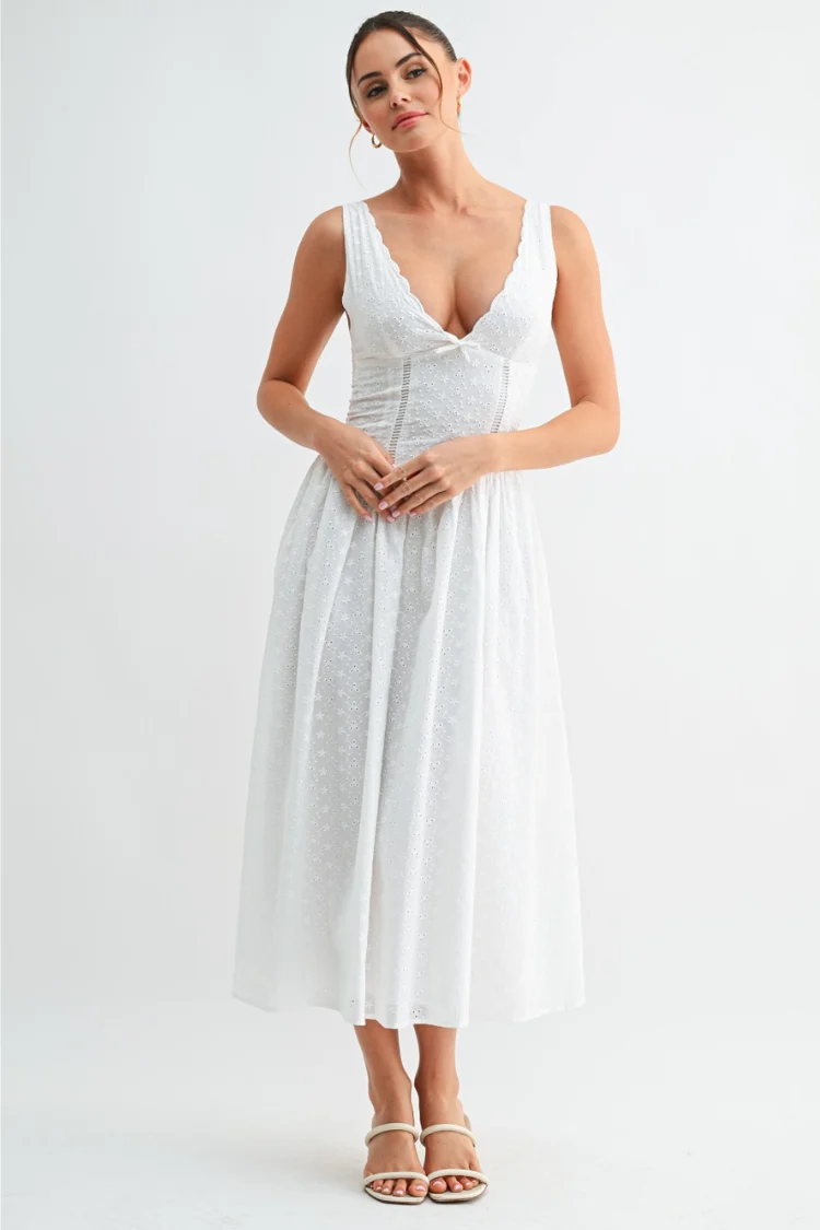 Juliette Eyelet Midi Dress - Image 5