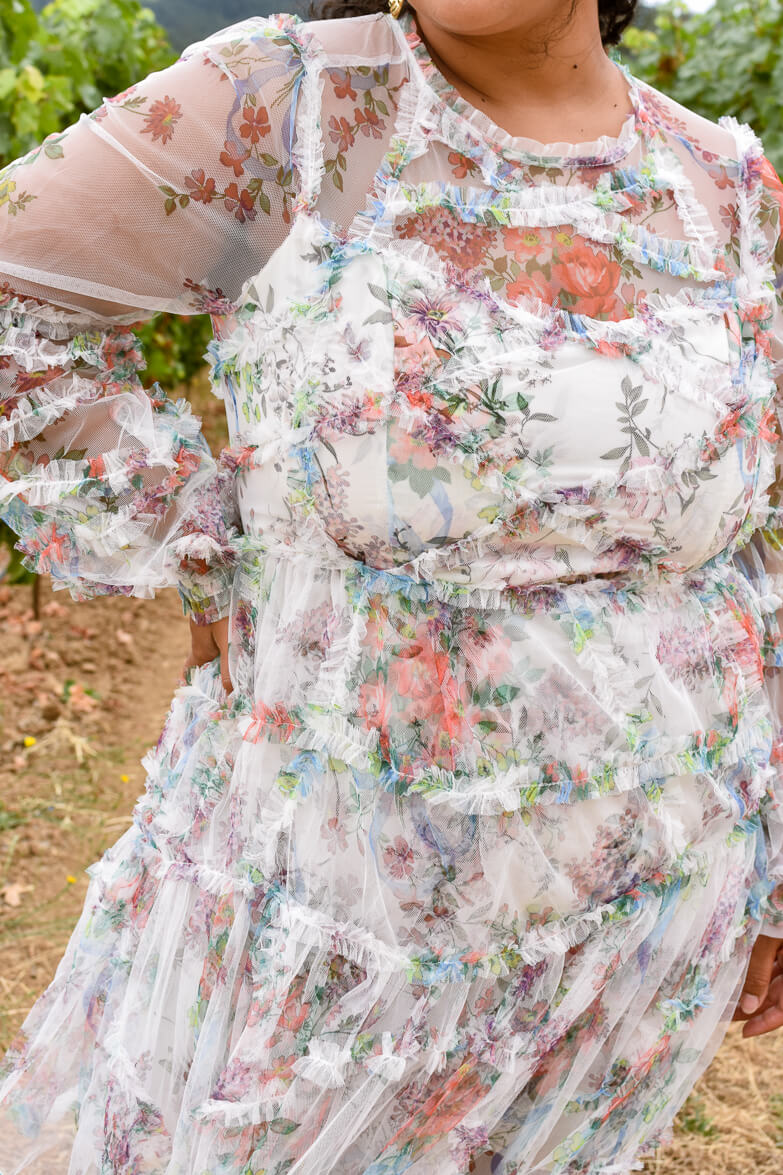 Louise Plus Size Floral Mini Dress - Image 5
