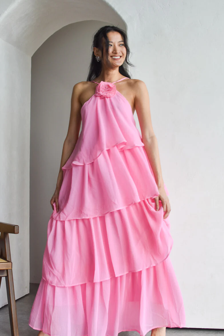 Lyon Rosette Maxi Dress - Image 5