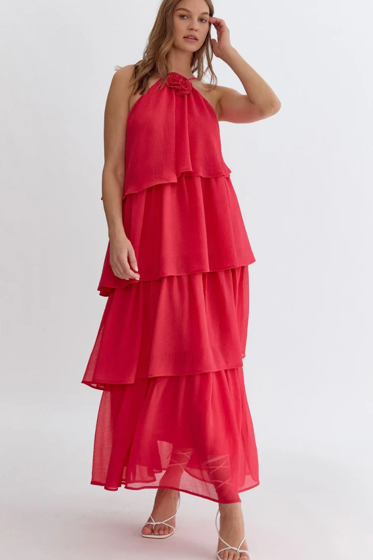 Lyon Rosette Maxi Dress - Image 6