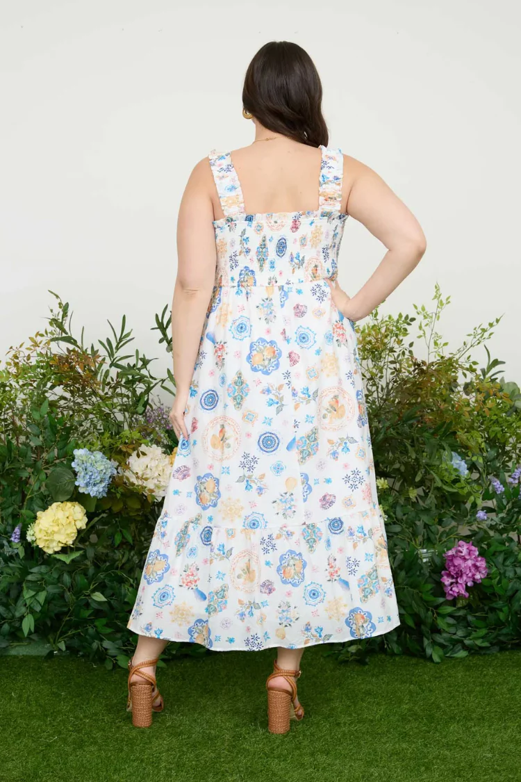 Milos Graphic Print Midi Dress - Image 6