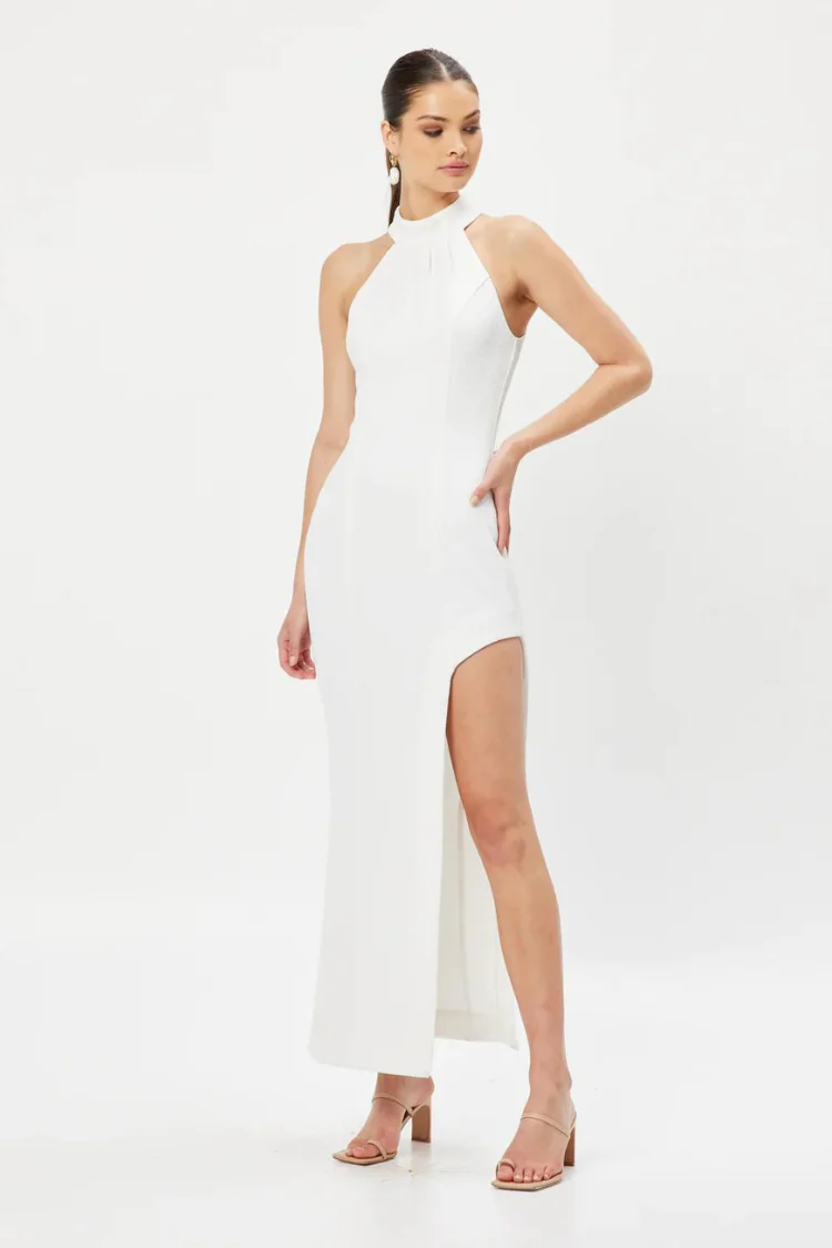 Miniata White Halter Gown - Image 3