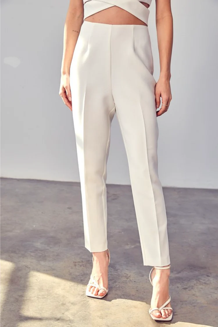 Molly White Pencil Pants - FINAL SALE - Image 3