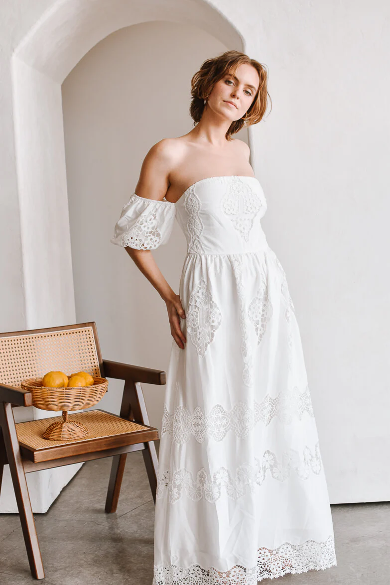 Mustique Off the Shoulder Maxi Dress - FINAL SALE - Image 4