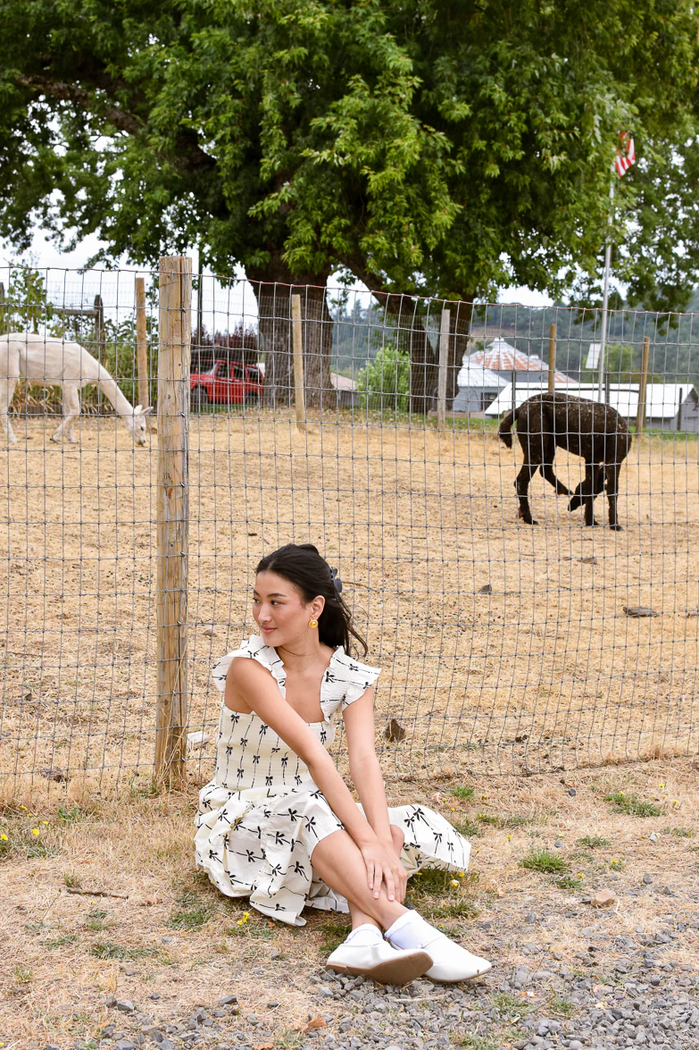Nell Bow Print Maxi Dress - FINAL SALE - Image 7