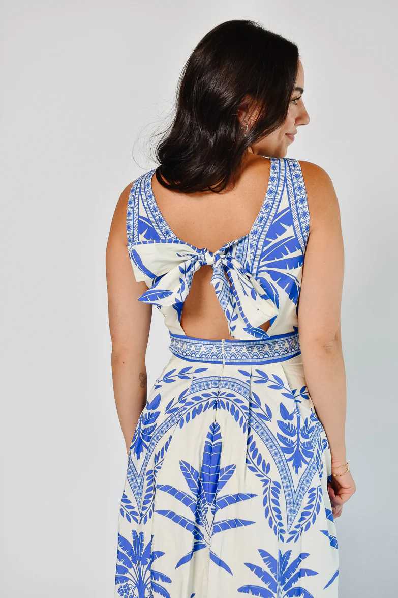 Noto Palm Midi Dress - Image 4