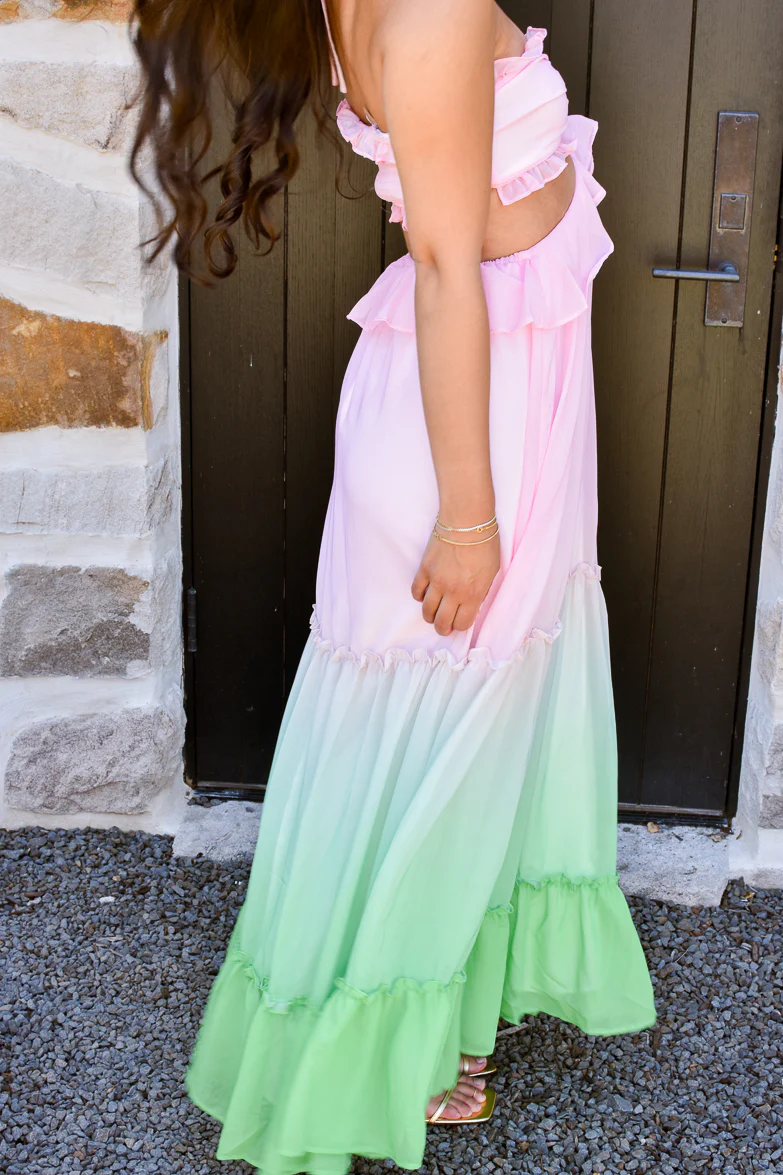 Byron Bay Ombre Cutout Maxi Dress - Image 5