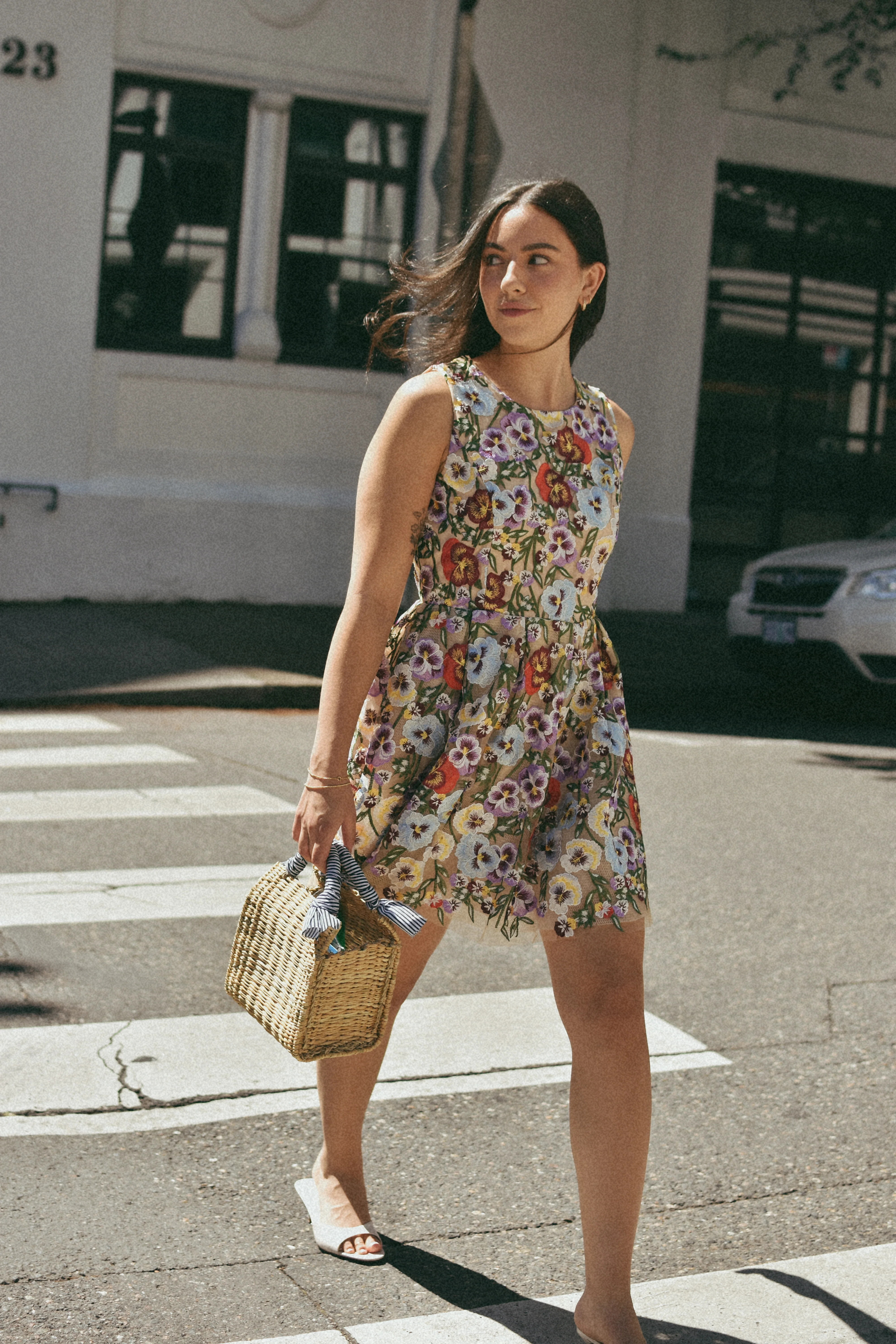 Oxfordshire Floral Embroidered Mini Dress - Image 2