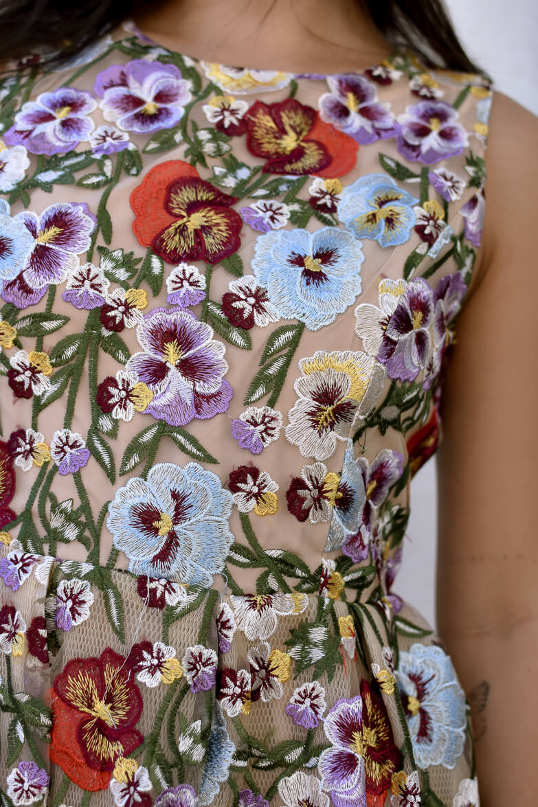 Oxfordshire Floral Embroidered Mini Dress - Image 9