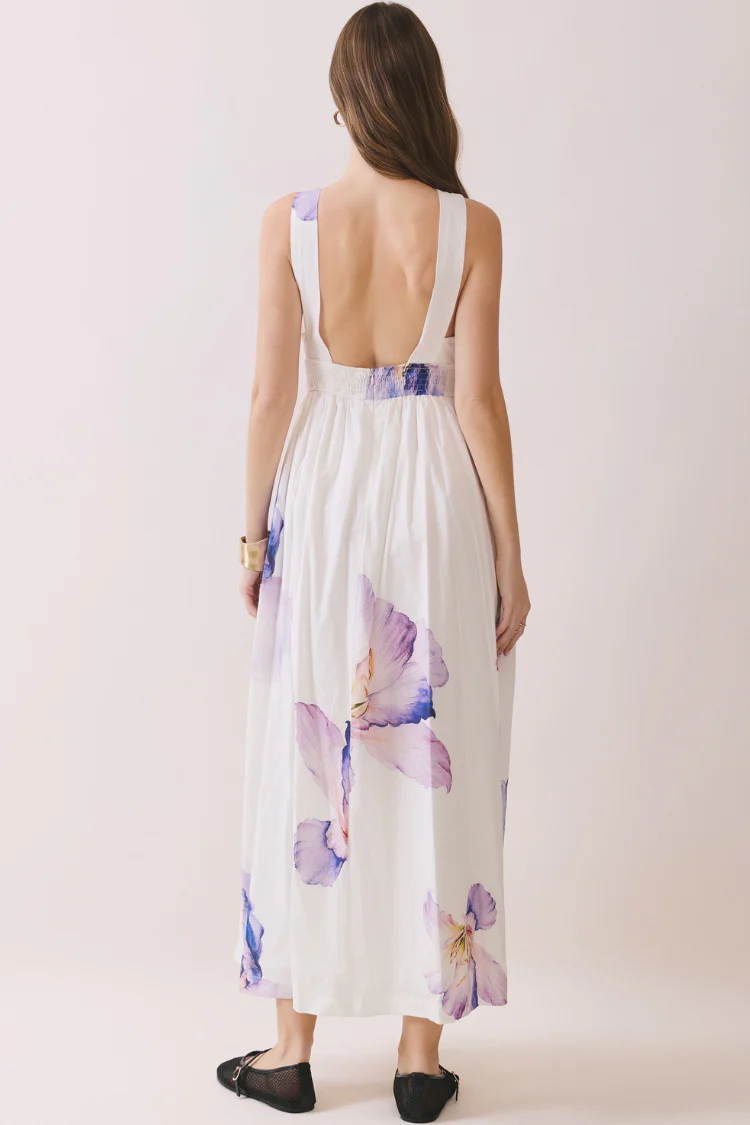 Perfect Petals Pansy Print Midi Dress - Image 2