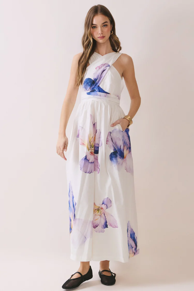 Perfect Petals Pansy Print Midi Dress - Image 3