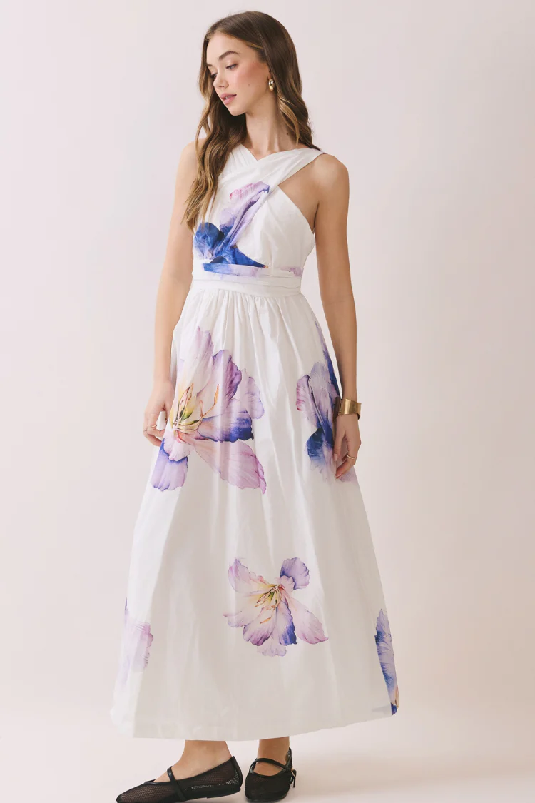 Perfect Petals Pansy Print Midi Dress - Image 4