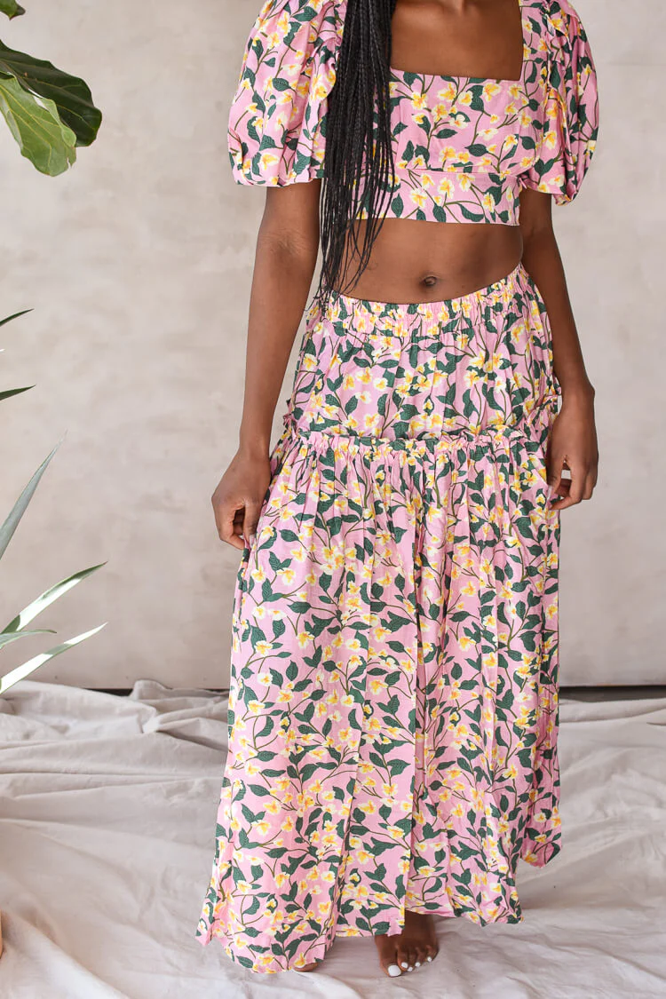 Pink Floral Crop Top - FINAL SALE - Image 3
