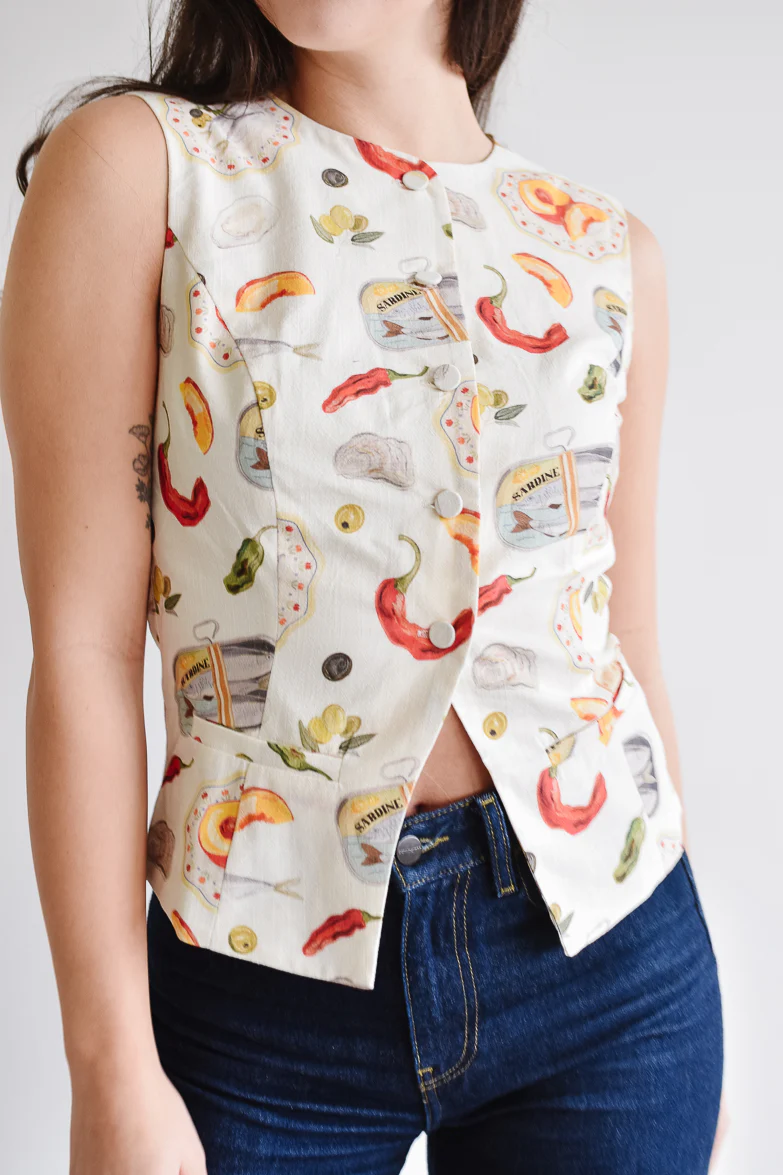 Praiano Food Print Maxi Skirt - FINAL SALE - Image 5