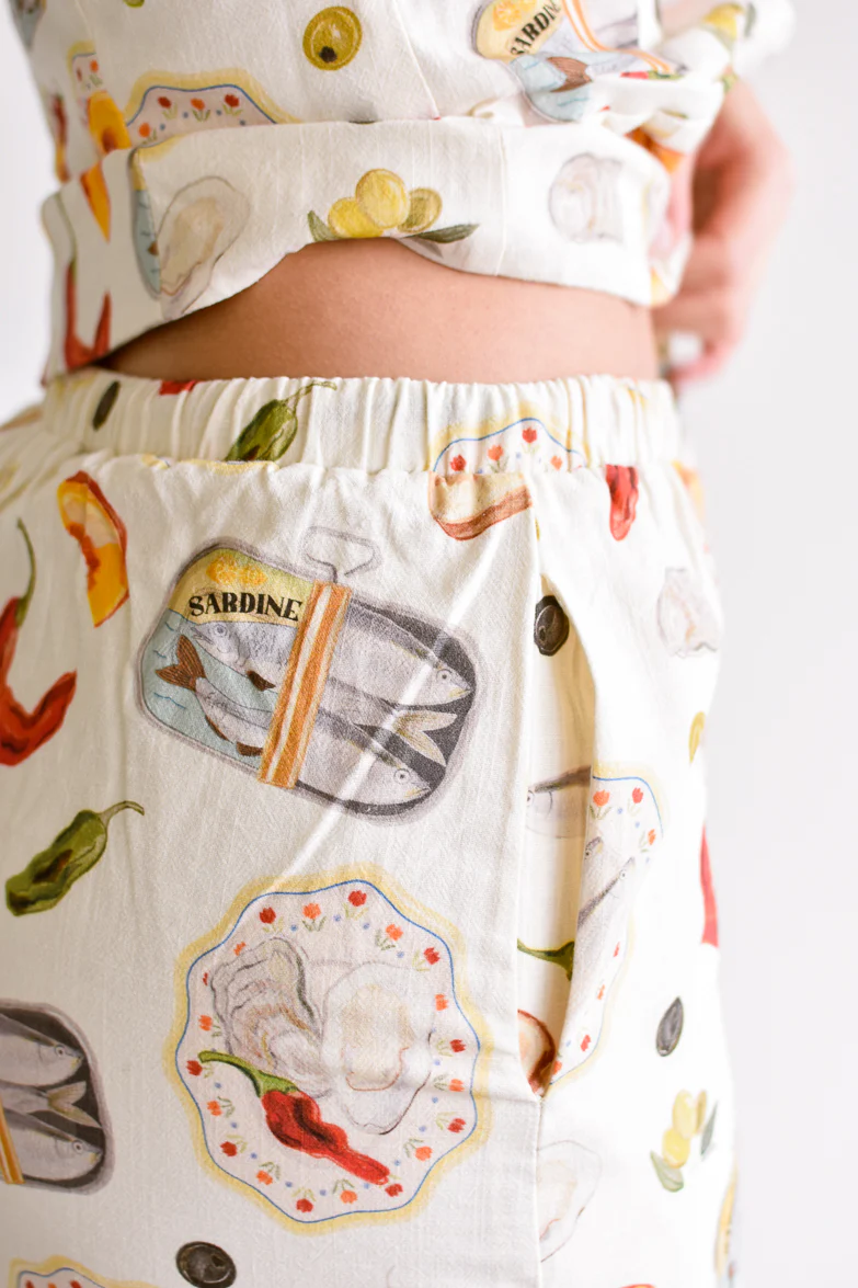 Praiano Food Print Maxi Skirt - FINAL SALE - Image 6